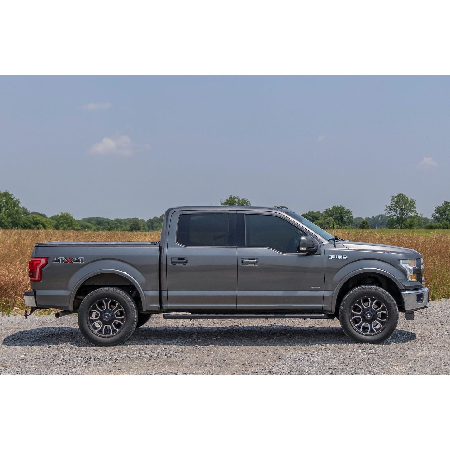 ROUGH COUNTRY BA2 Running Board | Side Step Bars | Ford F-150/F-250/F-350 2WD/4WD (15-25) | 41010A
