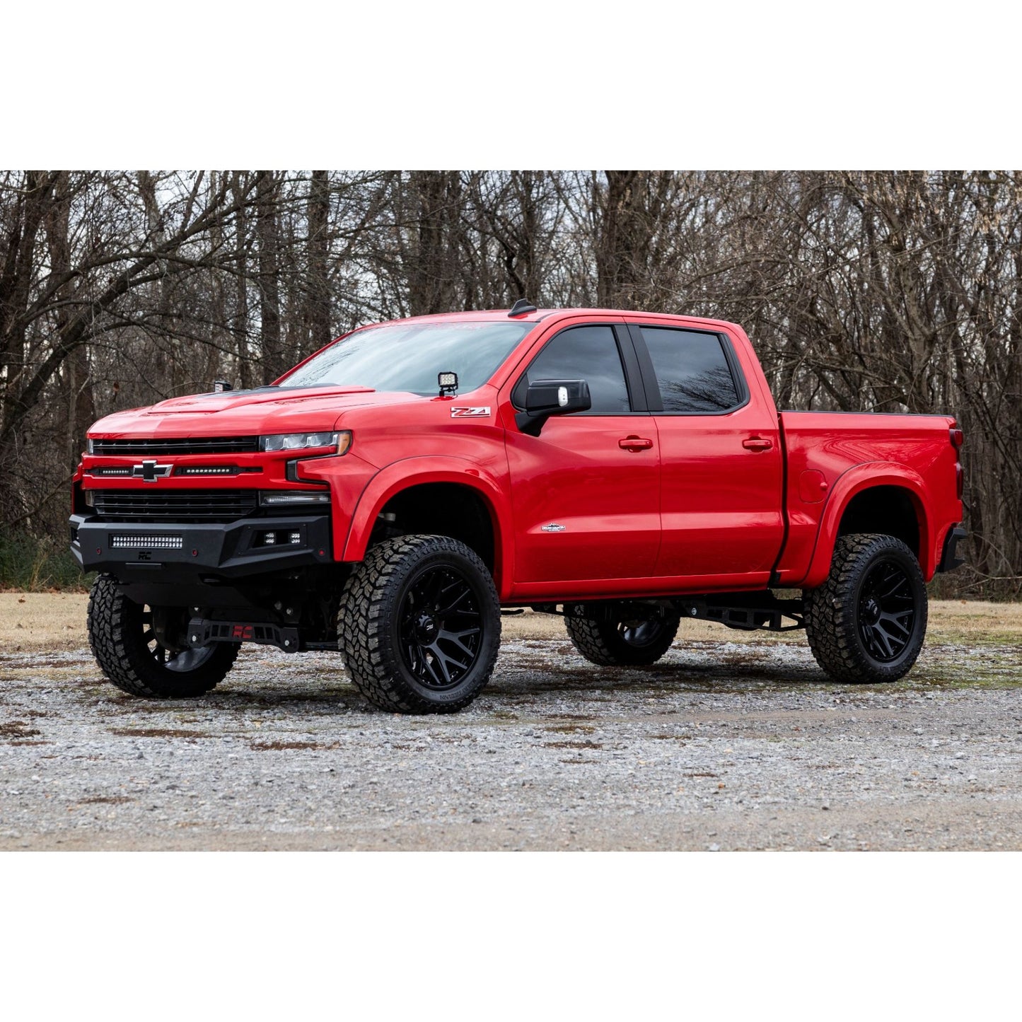 ROUGH COUNTRY | Sport Fender Flares  G42 White Sands  Chevy Silverado 1500 2WD/4WD (19-26) | S-C12210-G42
