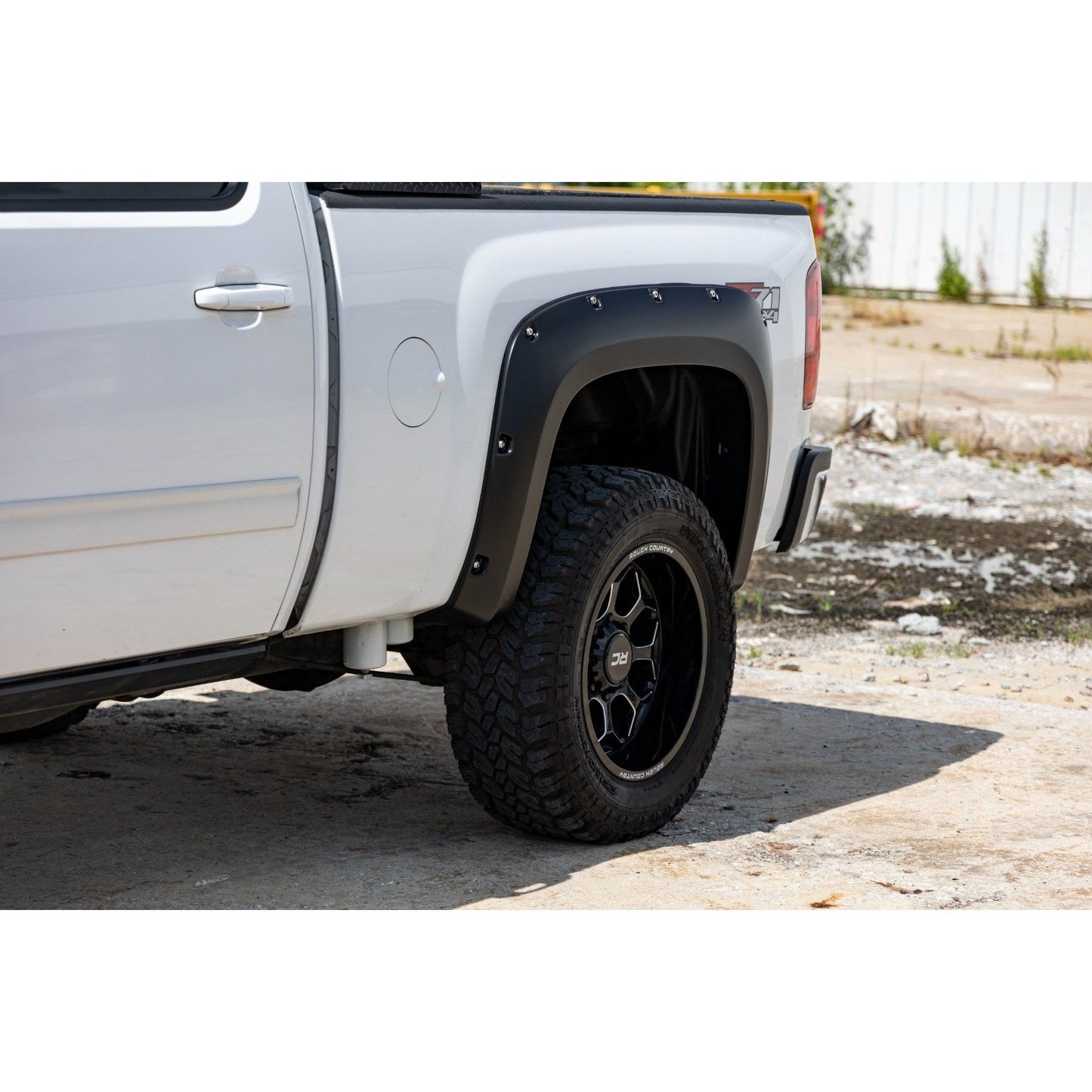 ROUGH COUNTRY Pocket Fender Flares | 6'7" & 8' Bed | 836 Blue Granite | Chevy Silverado 1500/2500HD/3500HD (07-14) | F-C10714B-836