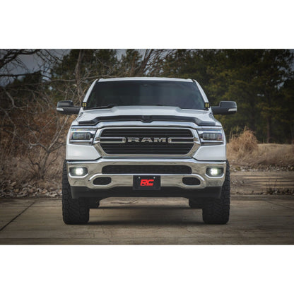 ROUGH COUNTRY | LED Fog Light Kit  3.5 Inch Round Black Series  Amber DRL  Ram 1500 (2019-2024) | 30005