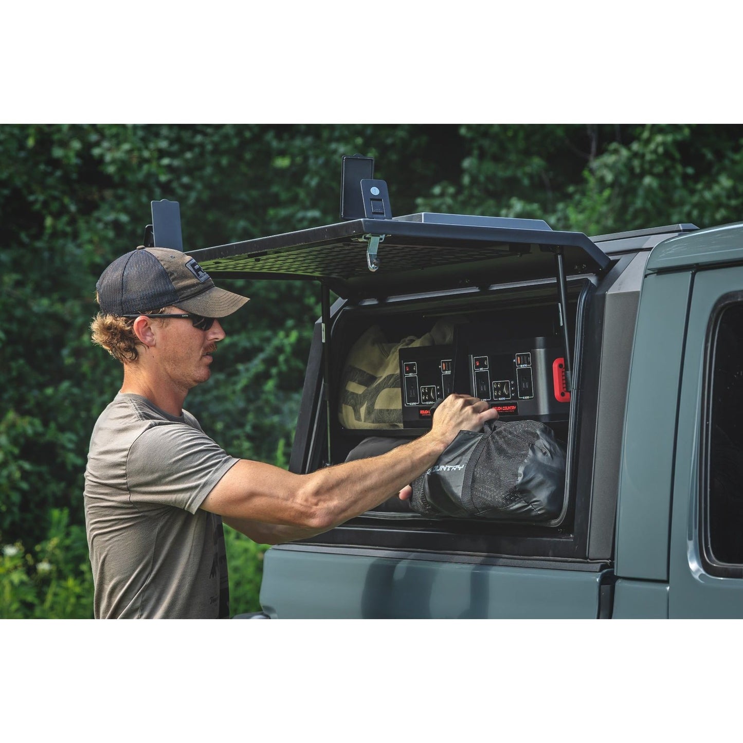 ROUGH COUNTRY | Bed Cap Side Shelf Storage Bin  Passengers Side  Jeep Gladiator JT (20-26) | 734055