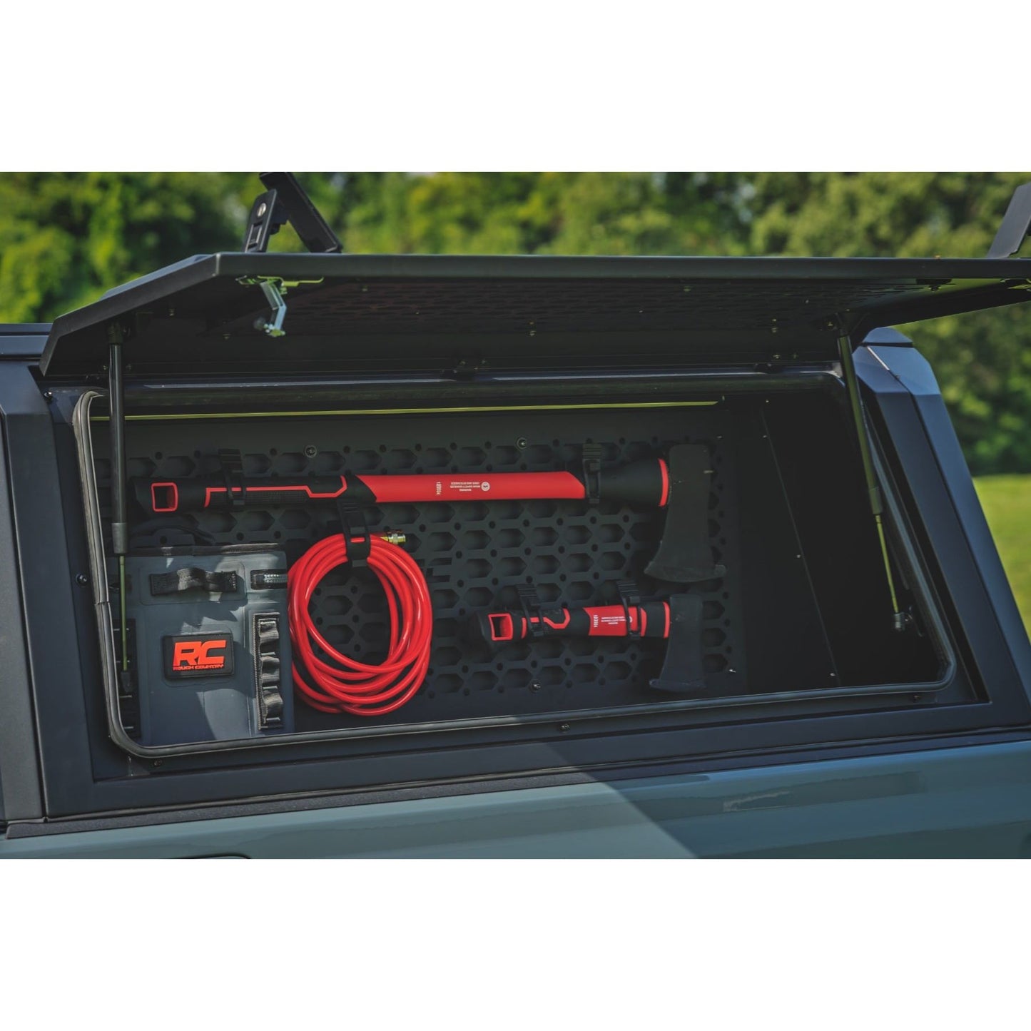 ROUGH COUNTRY | Bed Cap Molle Panel Side Storage Bin  Drivers Side  Jeep Gladiator JT (20-26) | 734054