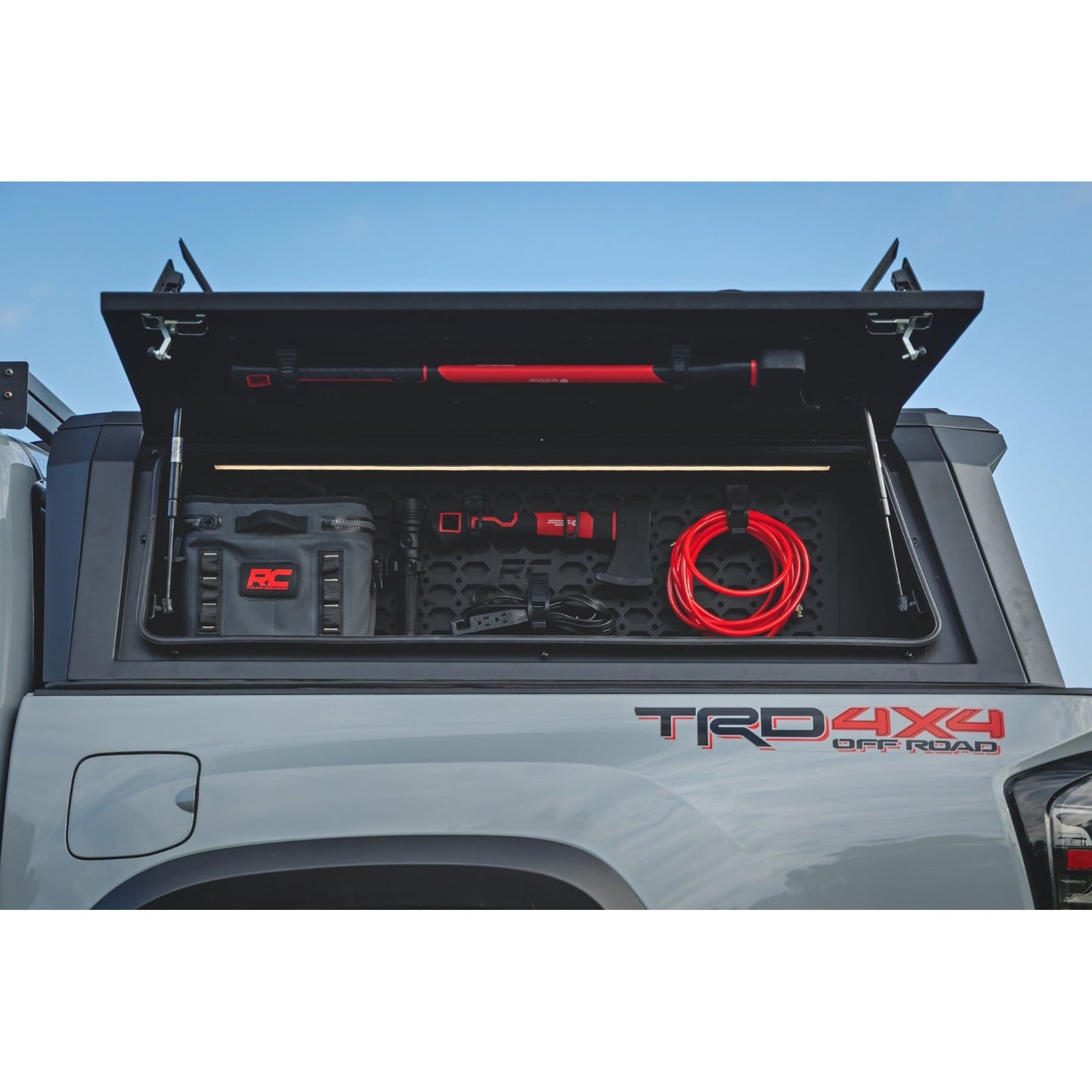 ROUGH COUNTRY | Bed Cap Molle Panel Side Storage Bin  Drivers Side  Toyota Tacoma (16-23) | 734064