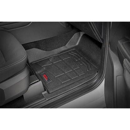 ROUGH COUNTRY Sure-Fit Floor Mats | Front & Rear | Crew | Ford Ranger 2WD/4WD (2024-2025) | SM51003