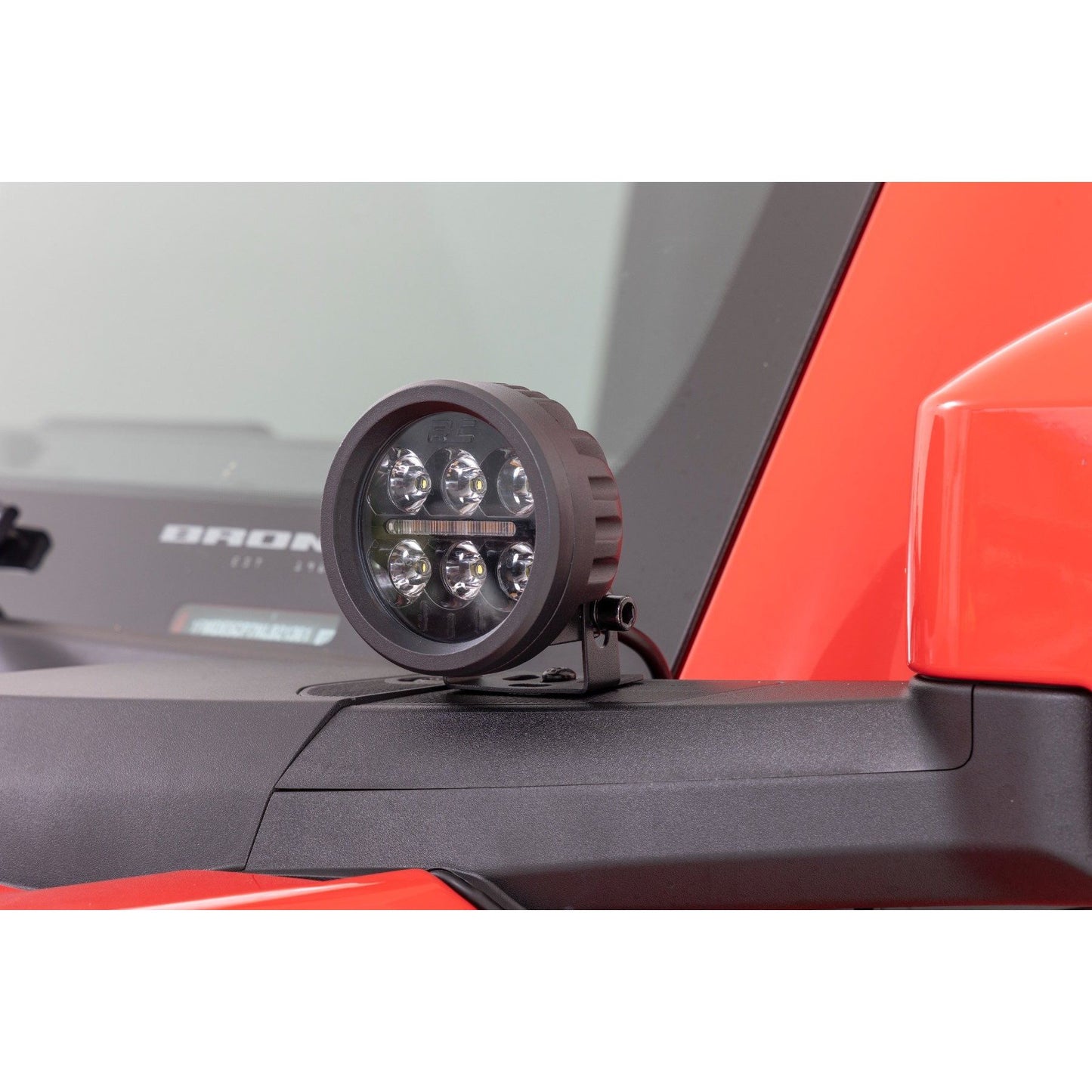 ROUGH COUNTRY Black Series Round LED Light Pair | 3.5 Inch | Amber DRL | 70900A