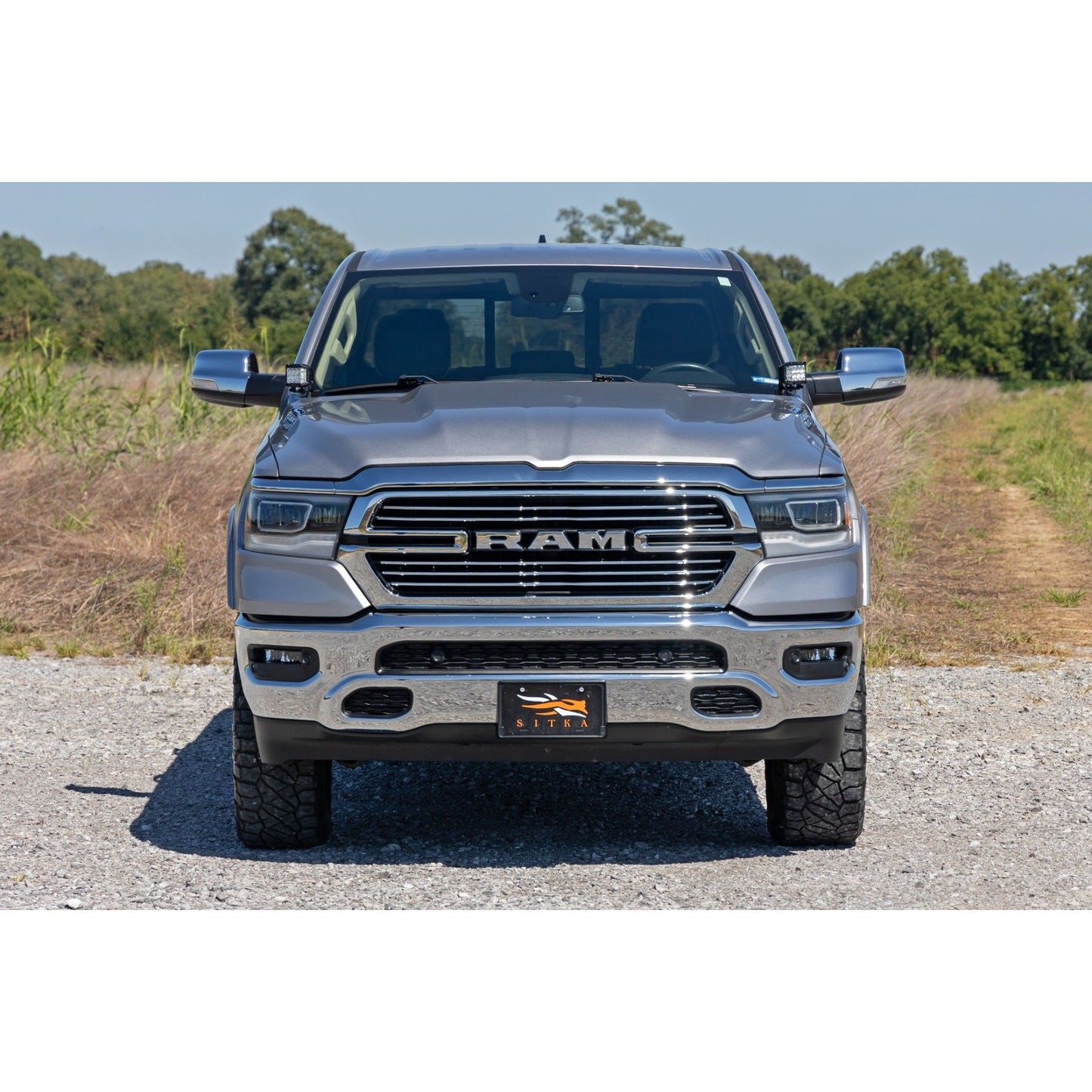 ROUGH COUNTRY LED Light Kit | Ditch Mount | 2" Black Pair | White DRL | Ram 1500 (19-25) | 82292
