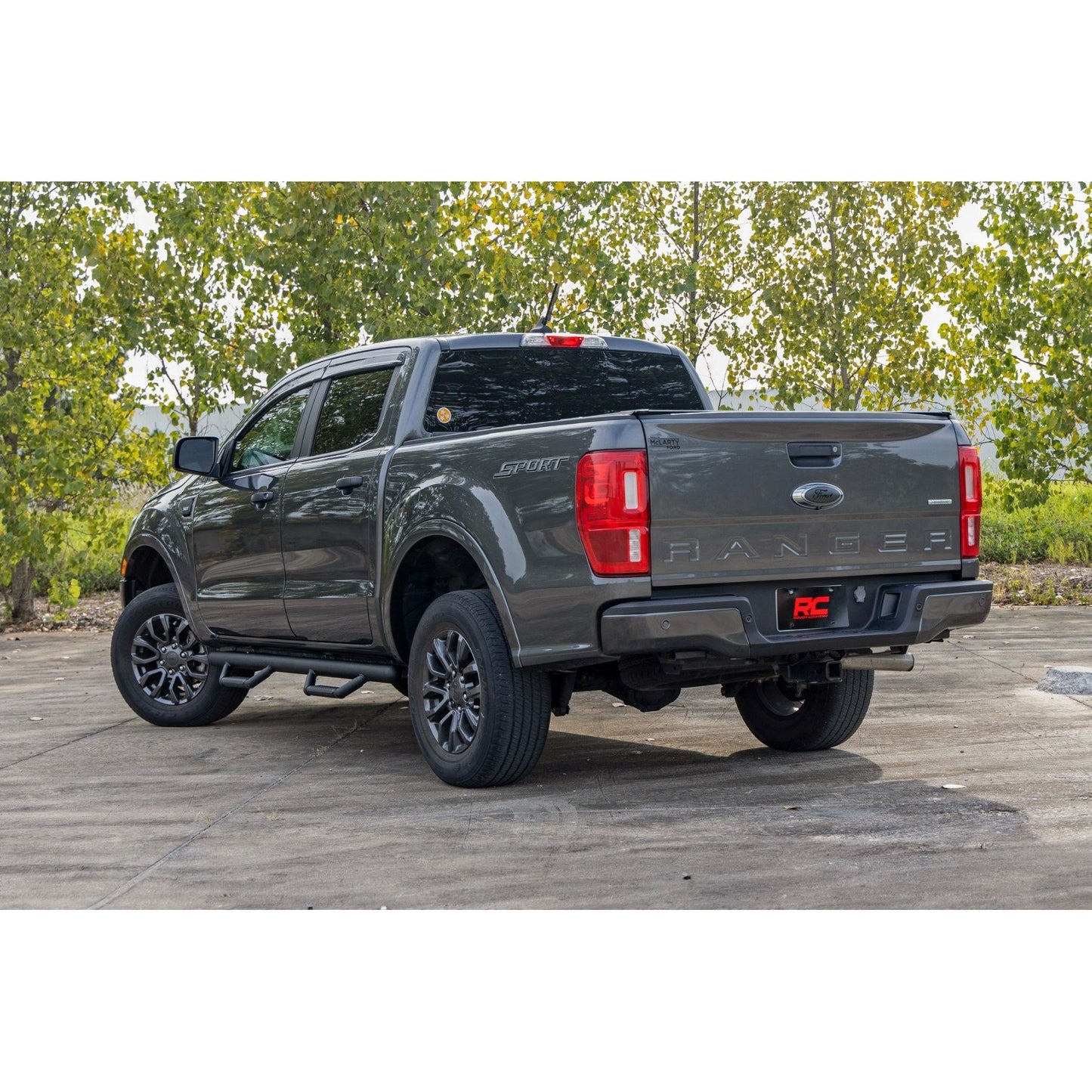 ROUGH COUNTRY Nerf Steps | Cab Length | Crew Cab | Ford Ranger 2WD/4WD (2019-2025) | RCF1981CCB