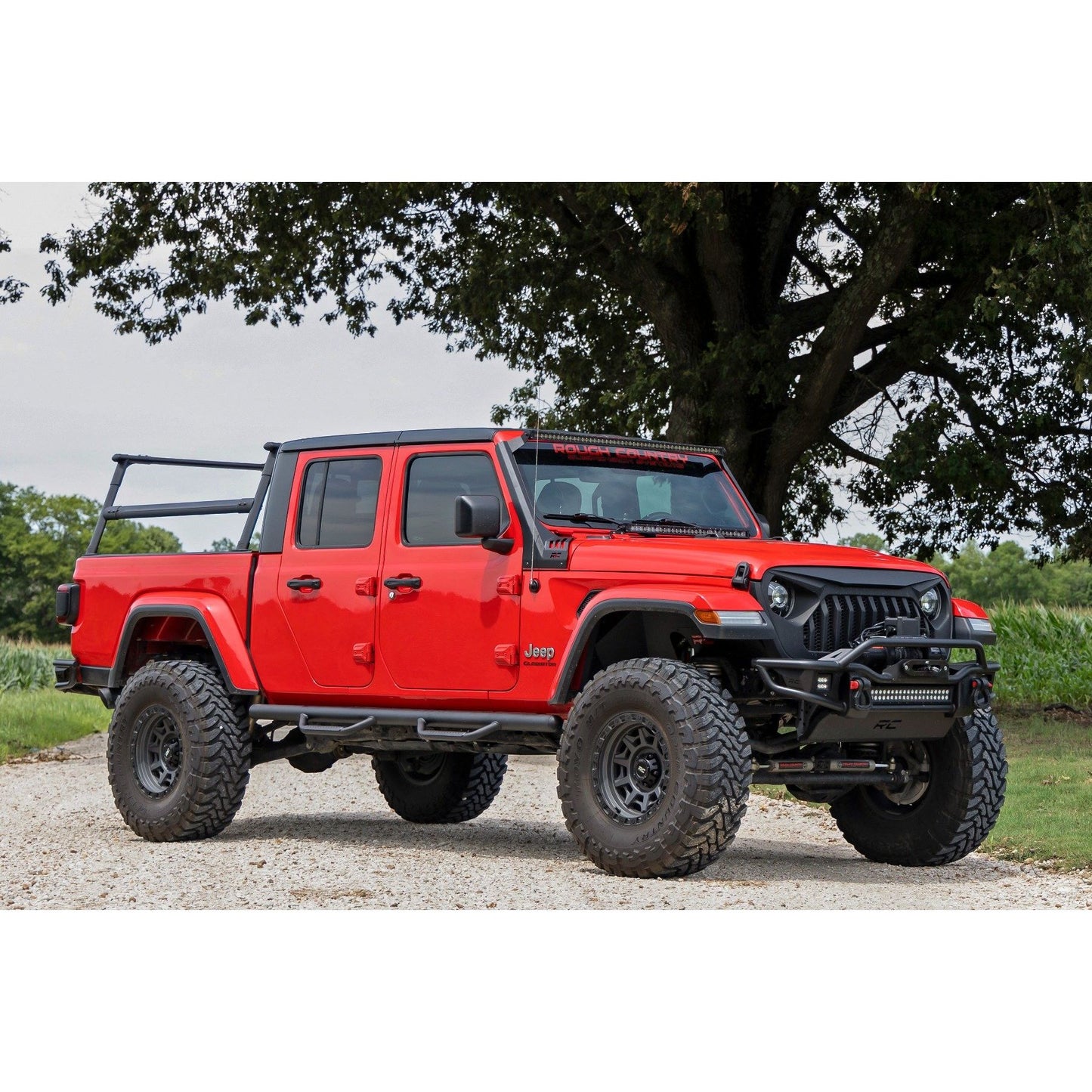 ROUGH COUNTRY Nerf Steps | Cab Length | Crew Cab | Jeep Gladiator JT 4WD (2020-2025) | RCJ1980TB