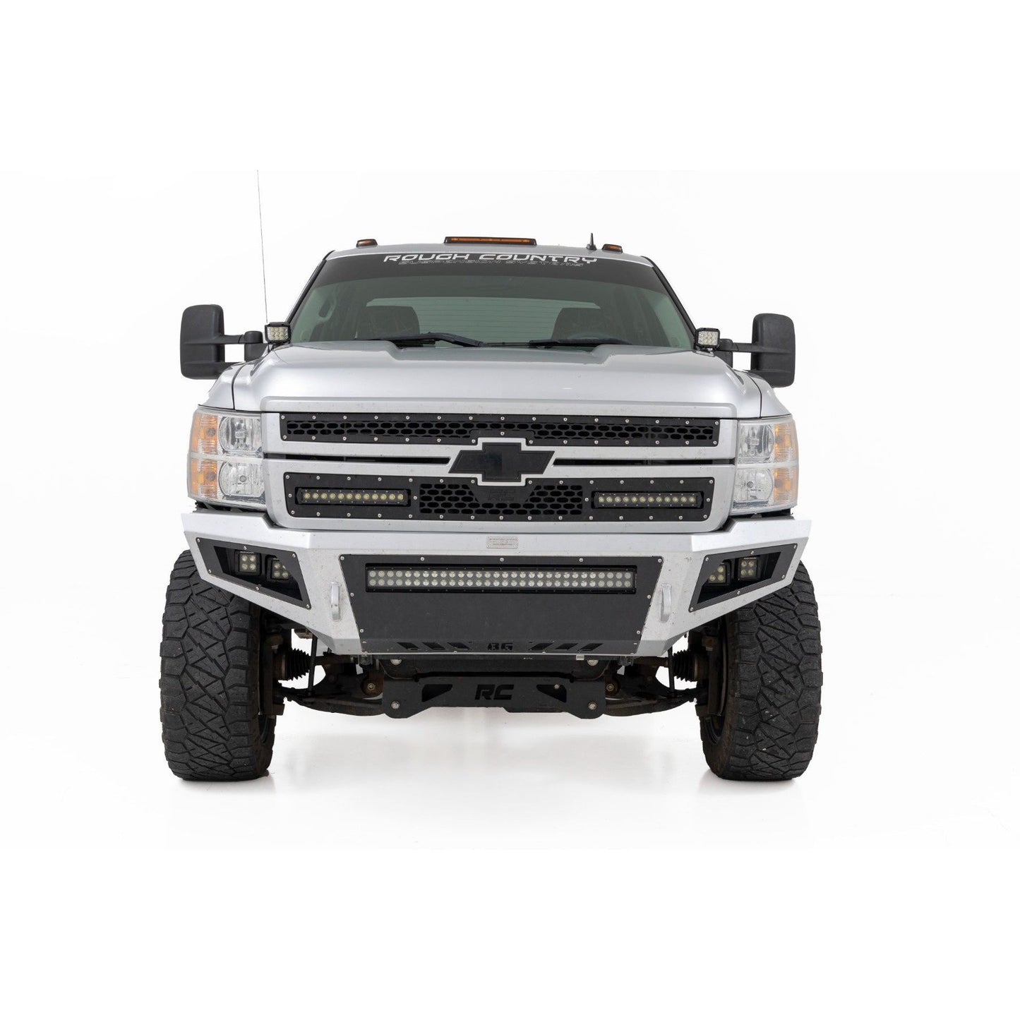 ROUGH COUNTRY LED Light | Ditch Mount | 2" Black Pair | White DRL | Chevy 1500 (2007-2013) | 71060