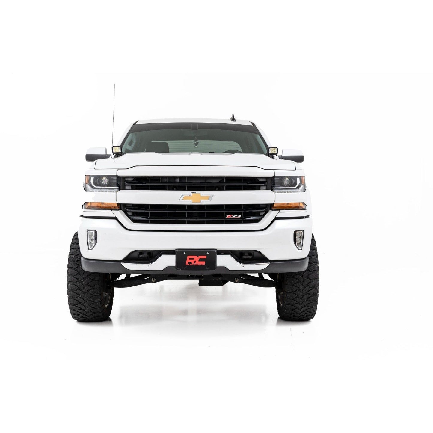 ROUGH COUNTRY LED Ditch Light Kit | 2in Black Pair | Amber DRL | Chevy/GMC 1500 (14-18 & Classic) | 71055