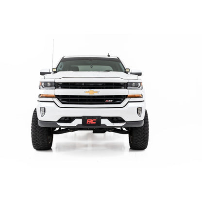 ROUGH COUNTRY LED Ditch Light Kit | 2in Black Pair | White DRL | Chevy/GMC 1500 (14-18 & Classic) | 71054