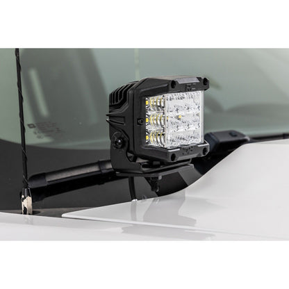 ROUGH COUNTRY LED Ditch Light Kit | 2in Black Pair | Spot | Chevy/GMC 1500 (14-18 & Classic) | 71052
