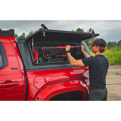 ROUGH COUNTRY | Bed Cap Molle Panel Side Storage Bin  Drivers Side  Toyota Tacoma (24-26) | 734074