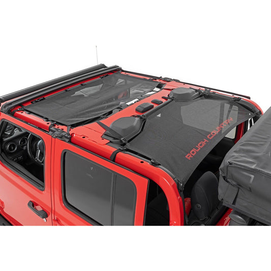 ROUGH COUNTRY Mesh Bikini Top Plus | Black | Jeep Gladiator JT 4WD (2020-2024) | 85118