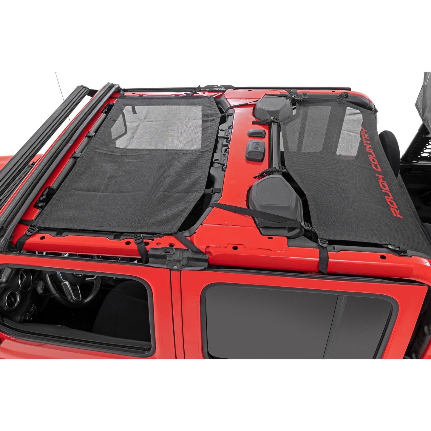 ROUGH COUNTRY Mesh Bikini Top Plus | Black | Jeep Gladiator JT 4WD (2020-2024) | 85118