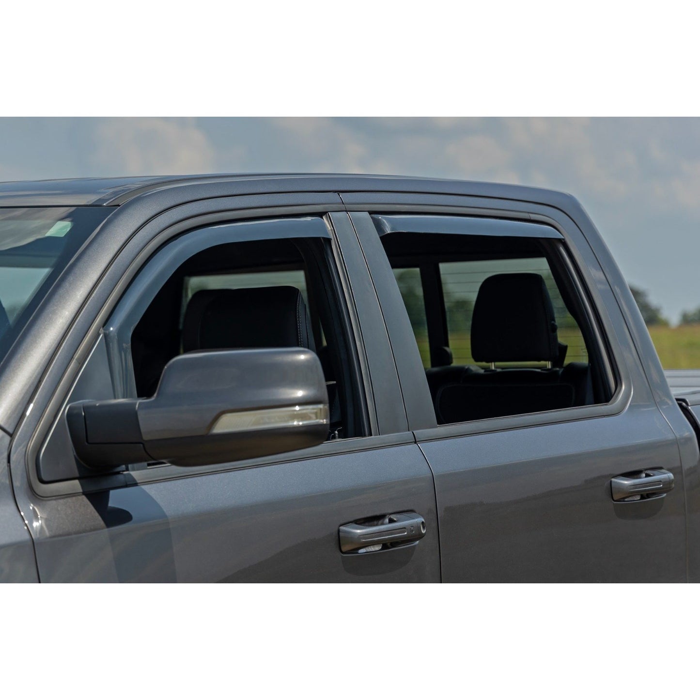 ROUGH COUNTRY Side Window Deflectors | In Channel Rain Guard | Ram 1500 (19-25)/1500 TRX (21-24)  | 841924