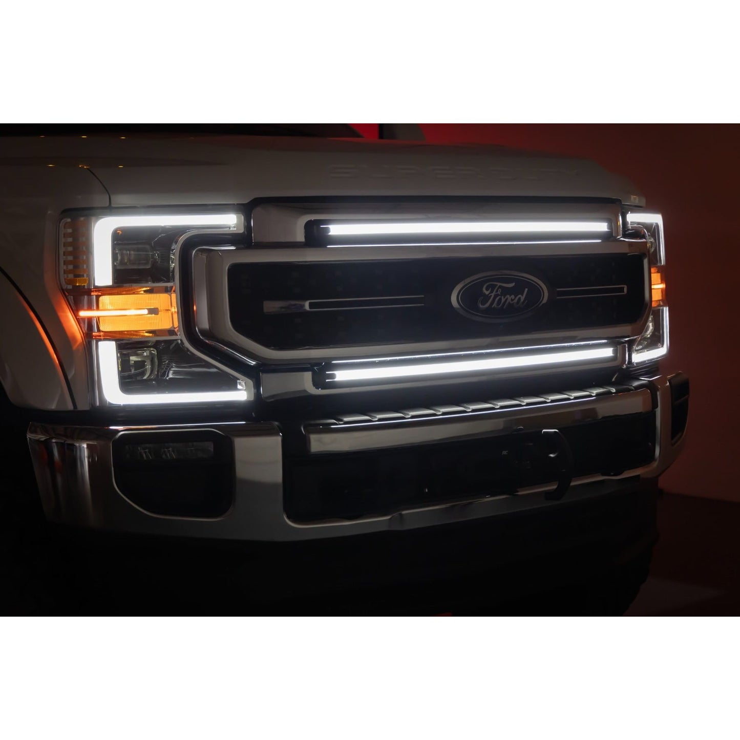 ROUGH COUNTRY | LED Light Kit  Grille Mount  30 Inch DRL  Ford F-250/F-350 Super Duty (17-22) | 70990A