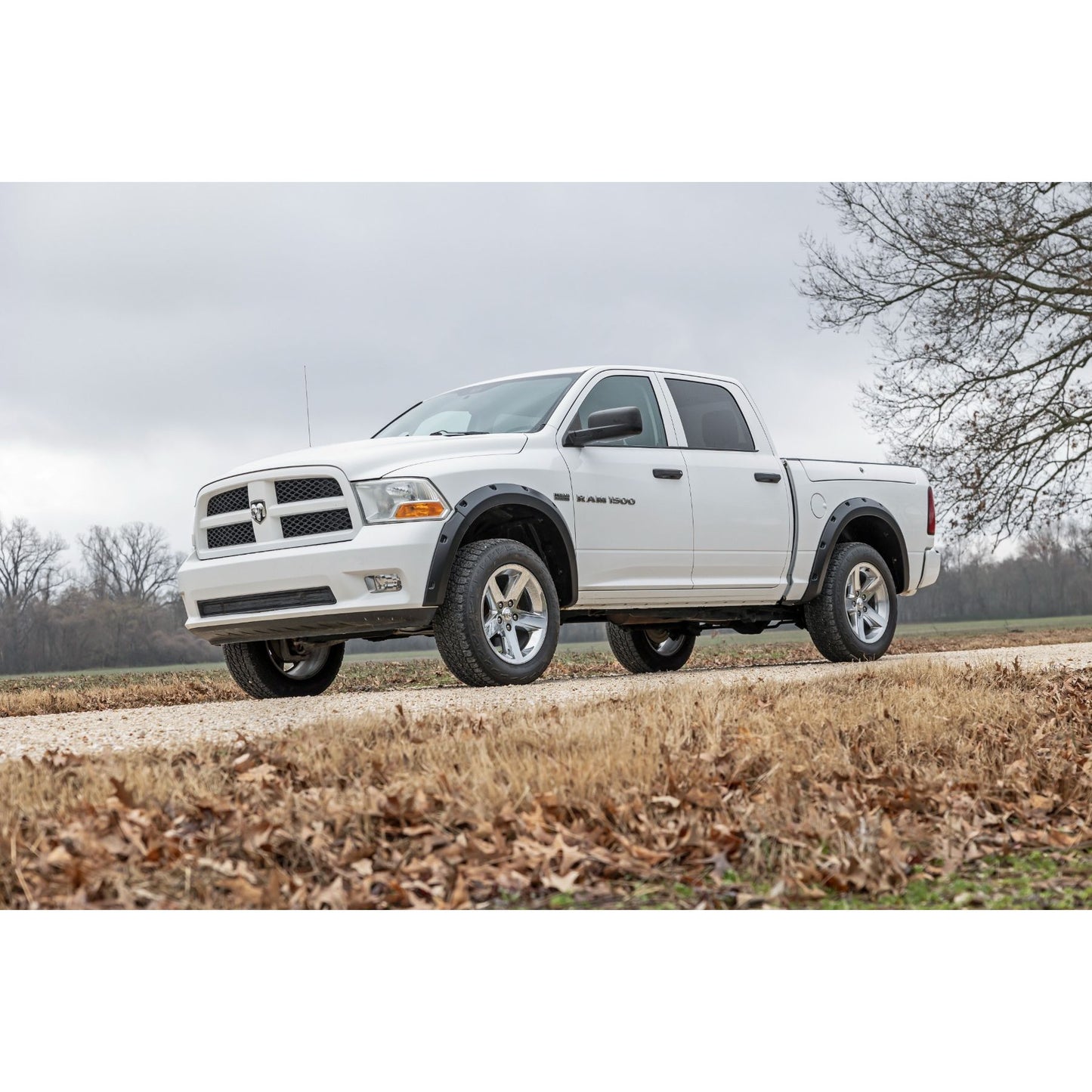 ROUGH COUNTRY Pocket Fender Flares | GW7 Bright White | Ram 1500 2WD/4WD (2009-2018 & Classic) | F-D10911B-GW7