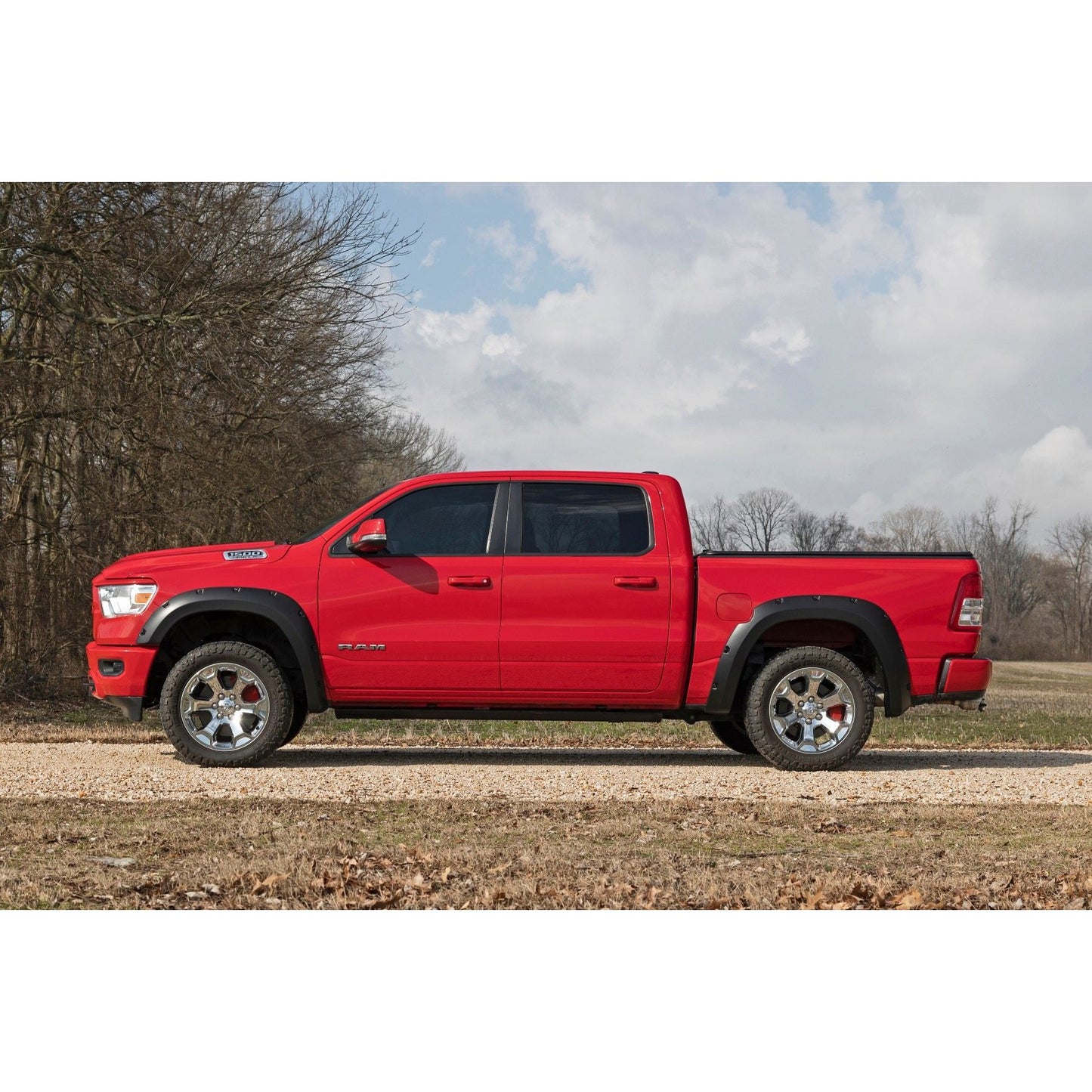 ROUGH COUNTRY Caliper Covers | Front and Rear | Red | Ram 1500 2WD/4WD (2019-2025) | 71148A