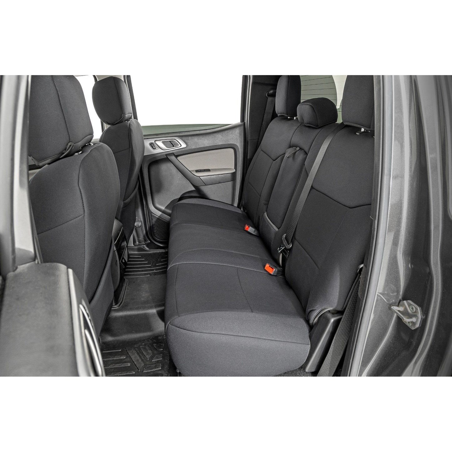 ROUGH COUNTRY Seat Covers | FR Bucket and RR Bench | Ford Ranger 2WD/4WD (2019-2025) | 91056A