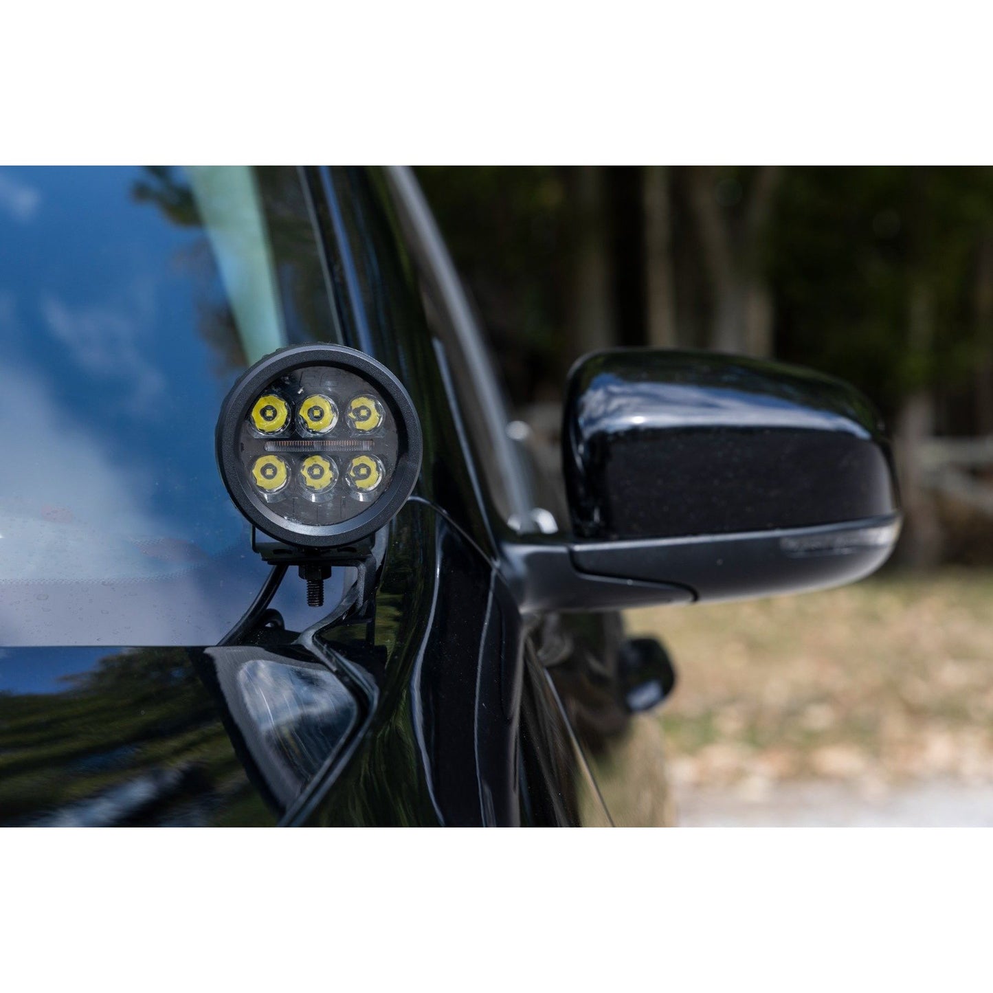 ROUGH COUNTRY LED Light Kit | Ditch Mount | 2" Black Pair | White DRL | Jeep Cherokee KL (14-21) | 70080