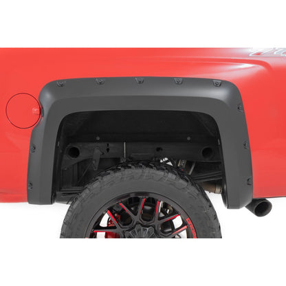 ROUGH COUNTRY Pocket Fender Flares | 5'9" Bed | GPA Graphite | Chevy Silverado 1500 (14-18 & Classic) | F-C11413A-GPA