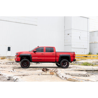 ROUGH COUNTRY Fender Flares | Defender | 5'9" Bed | GAZ Summit White | Chevy Silverado 1500 (14-18 & Classic) | A-C11612-GAZ