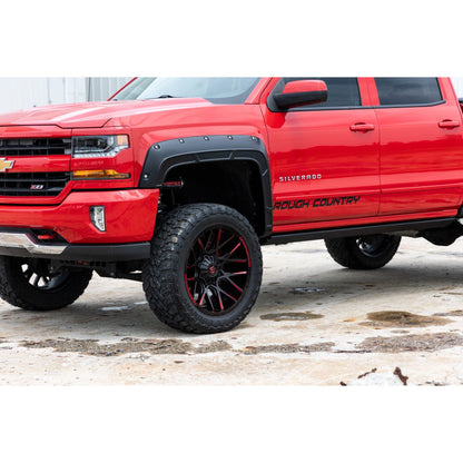 ROUGH COUNTRY Fender Flares | Defender l 5'9" Bed  | G1C Overcast | Chevy Silverado 1500 (14-18 & Classic) | A-C11612-G1C