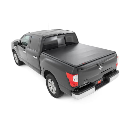 ROUGH COUNTRY Soft Tri-Fold Bed Cover | 5'7" Bed | Nissan Titan 2WD/4WD (2017-2024) | 41816555A