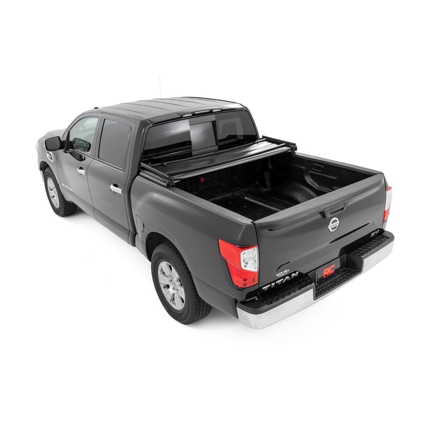 ROUGH COUNTRY Soft Tri-Fold Bed Cover | 5'7" Bed | Nissan Titan 2WD/4WD (2017-2024) | 41816555A