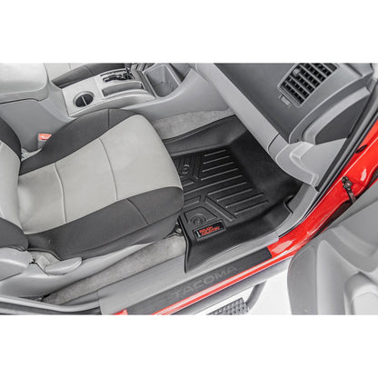 ROUGH COUNTRY Floor Mats | Front and Rear | Double Cab | Toyota Tacoma 2WD/4WD (2005-2011) | M-75113