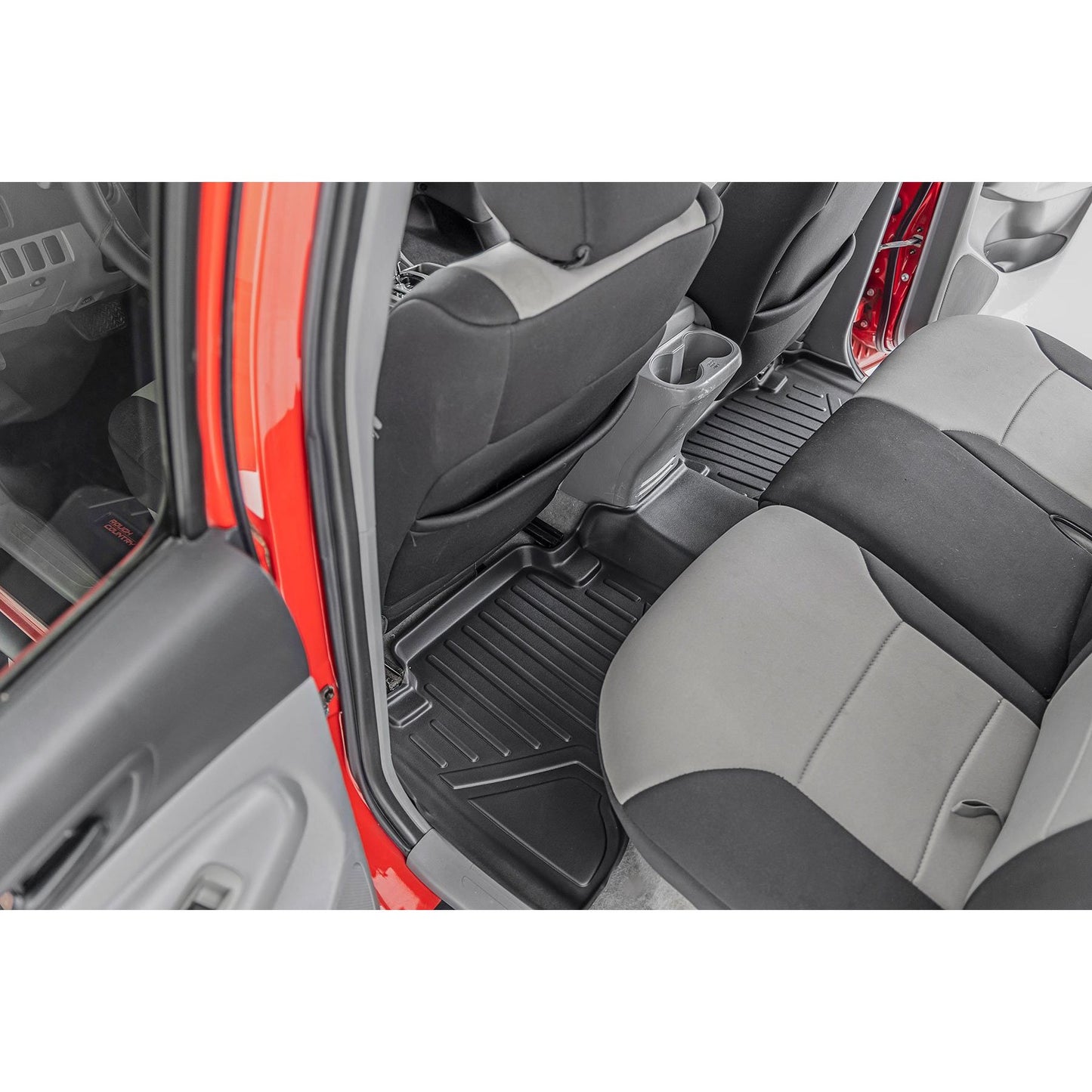 ROUGH COUNTRY Floor Mats | Front and Rear | Double Cab | Toyota Tacoma 2WD/4WD (2005-2011) | M-75113