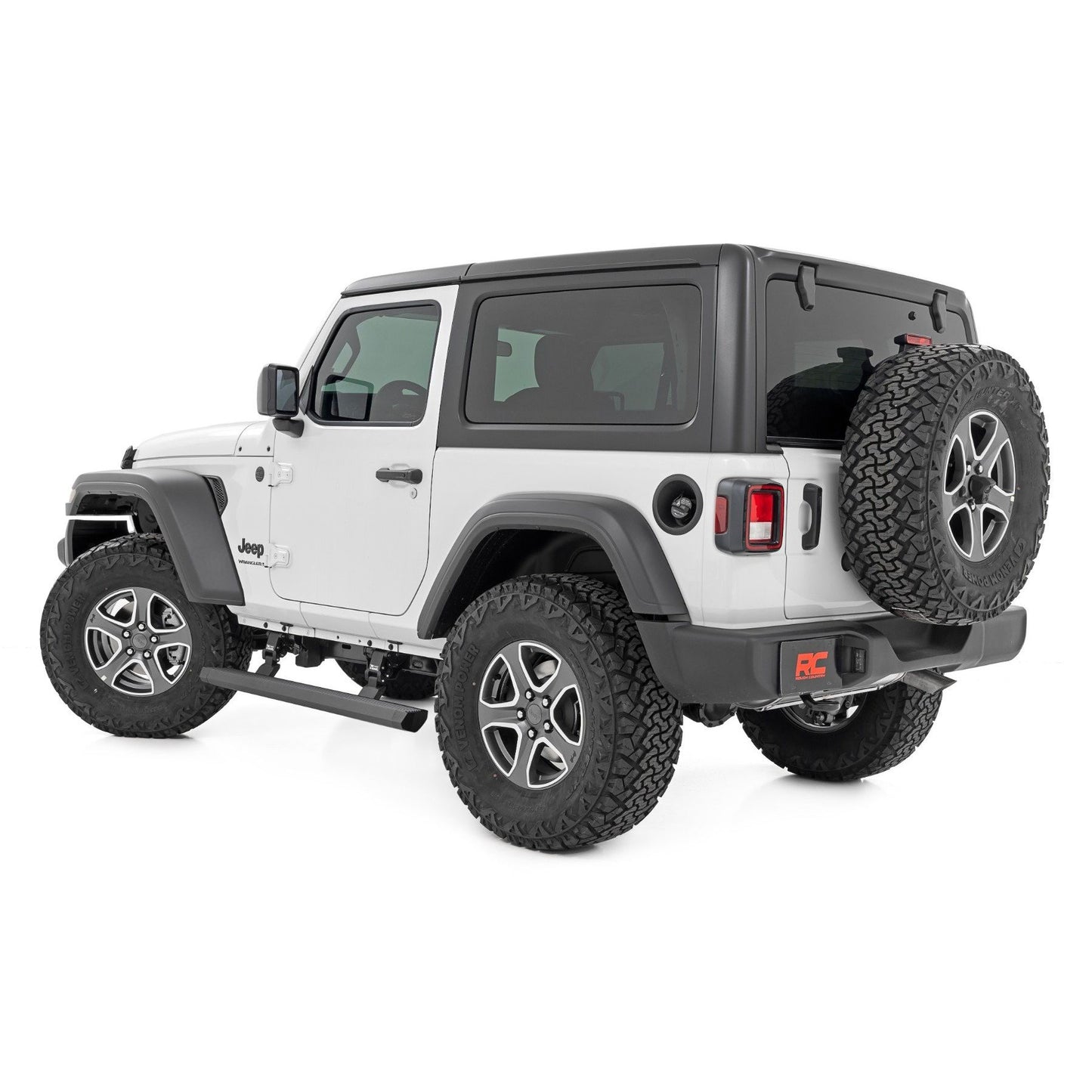 ROUGH COUNTRY Power Running Boards | Dual Electric Motor | 2 Door | Jeep Wrangler JL (18-25) | PSR61030