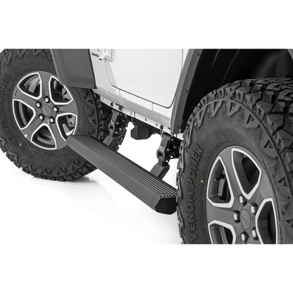 ROUGH COUNTRY Power Running Boards | Dual Electric Motor | 2 Door | Jeep Wrangler JL (18-25) | PSR61030