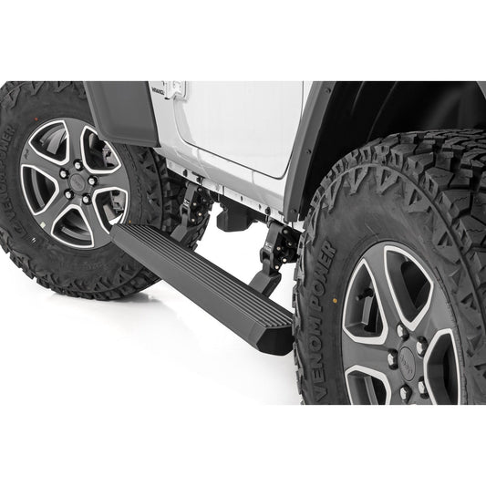 ROUGH COUNTRY Power Running Boards | Dual Electric Motor | 2 Door | Jeep Wrangler JL (18-25) | PSR61030