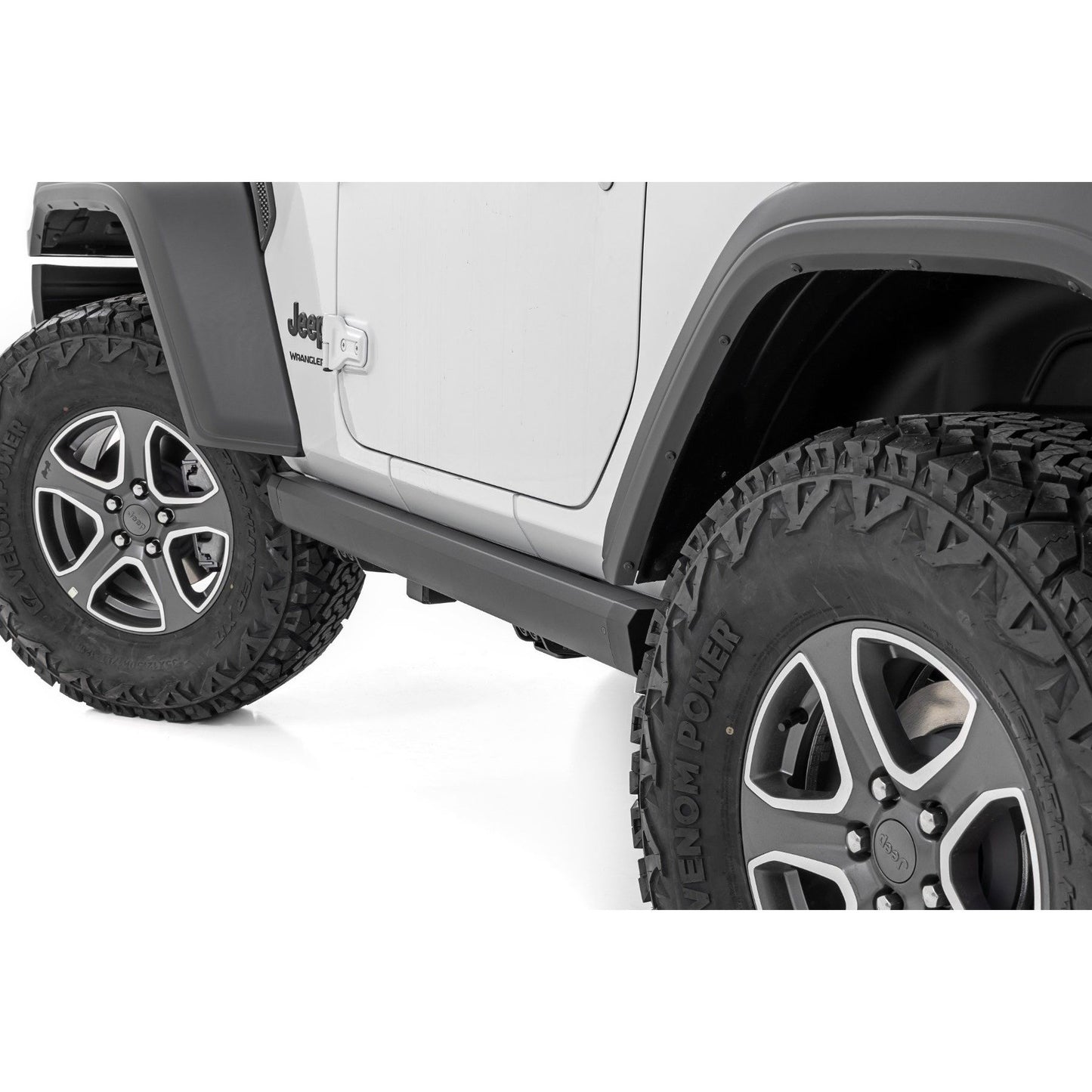 ROUGH COUNTRY Power Running Boards | Dual Electric Motor | 2 Door | Jeep Wrangler JL (18-25) | PSR61030