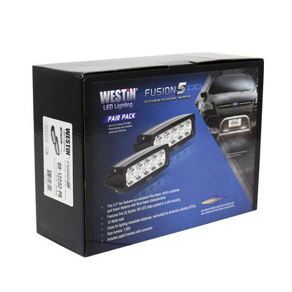Westin Fusion5 LED Light Bar Single Row 5.5" Flex w/3W Epistar (Set-2)