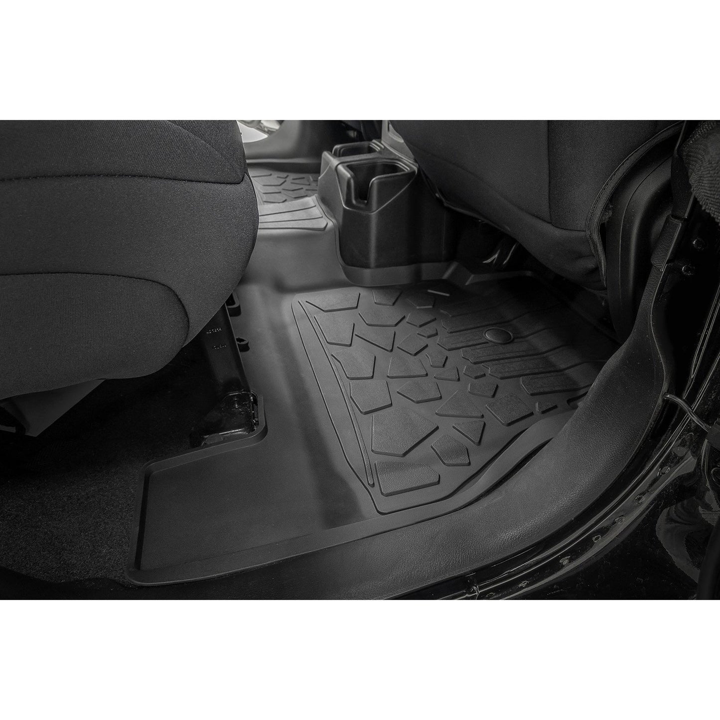 ROUGH COUNTRY Flex Fit Floor Mats | FR & RR | 4 Door | Jeep Wrangler Unlimited 4WD (18-25) | FF-60112