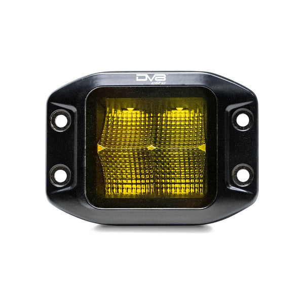 DV8 OFF-ROAD | 3-Inch Elite Series LED Amber Flush Mount Pod Light | Single Pod | BE3FMW40W-A