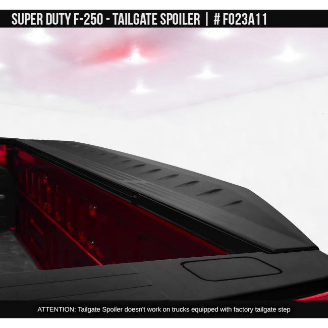 AIRDESIGN | Tailgate Spoiler Satin Black | 17–19 Ford F-250 | FO23A11