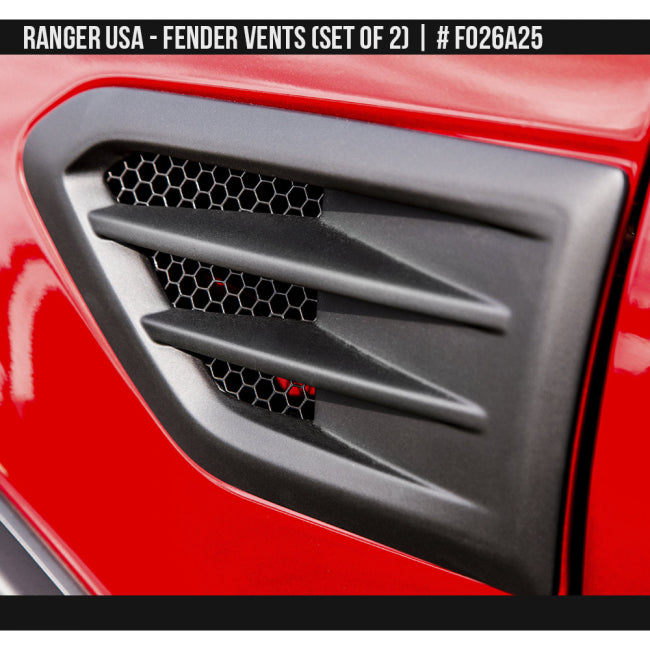 AIRDESIGN | Fender Vent Set Satin Black | 19–23 Ford Ranger | FO26A25