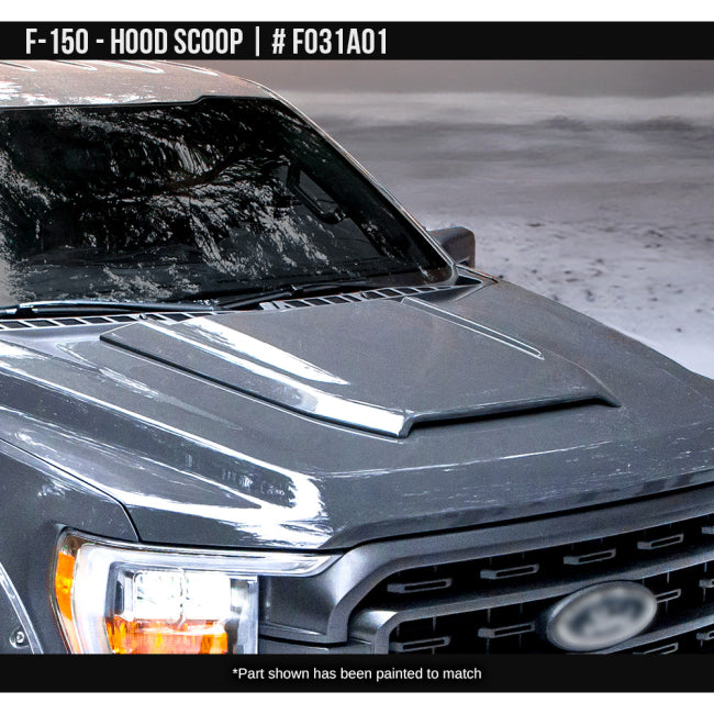 AIRDESIGN | Hood Scoop Satin Black | 21–25 Ford F-150 | FO31A01