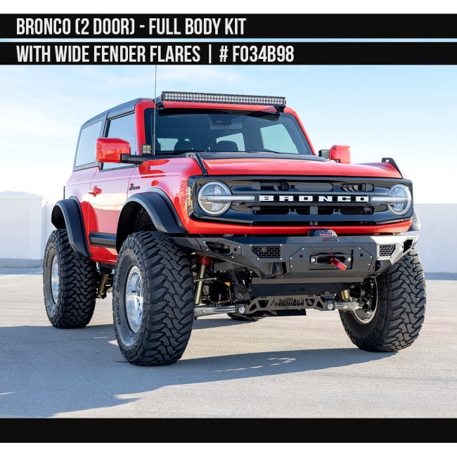 AIRDESIGN | Wide Off-Road Body Kit Textured Black | 21–26 Bronco | FO34B98 / FO34E99
