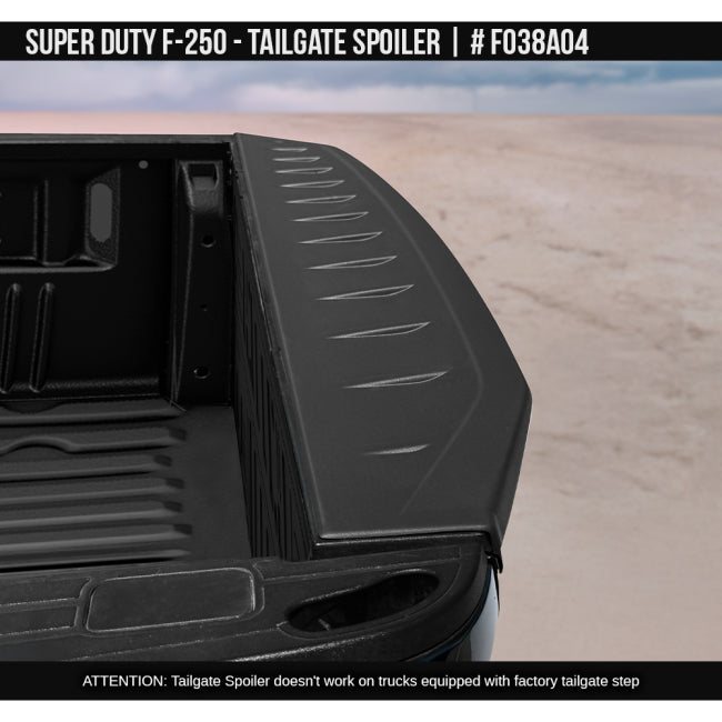 AIRDESIGN | Tailgate Spoiler Satin Black | 23–25 Ford F-250 | FO38A04
