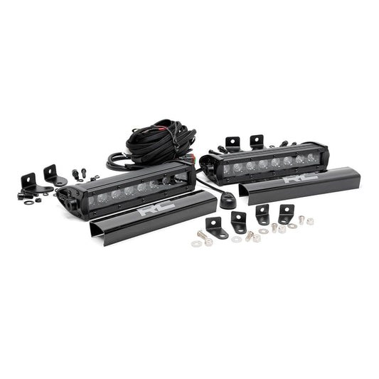 ROUGH COUNTRY LED Light Kit | Grille Mount | 8" Black Pair | Ford F-250 Super Duty (17-19) | 70697