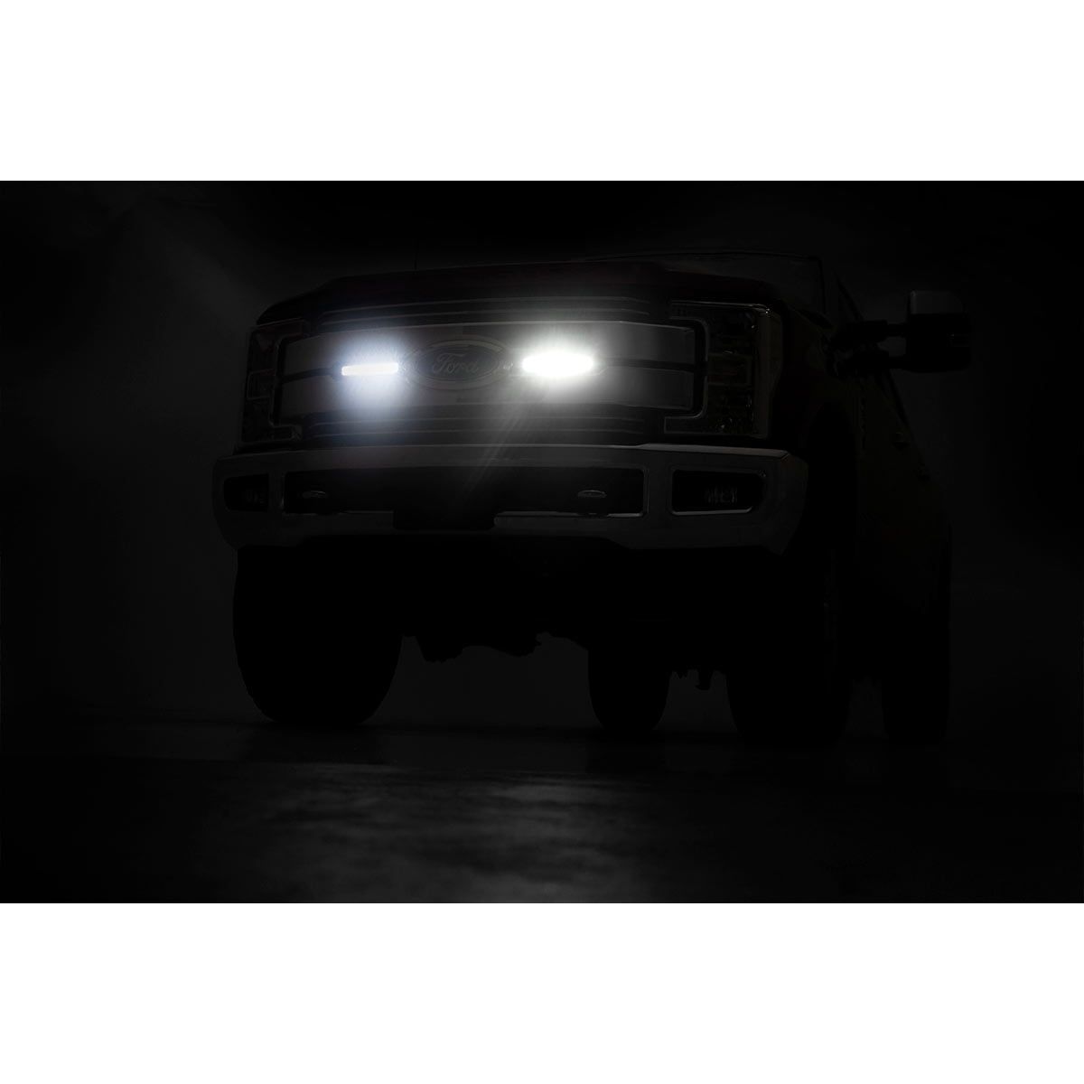 ROUGH COUNTRY LED Light Kit | Grille Mount | 8" Black Pair | Ford F-250 Super Duty (17-19) | 70697