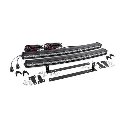 ROUGH COUNTRY LED Light Kit | Grille Mount | Dual 30" Chrome Single Row | Ford F-150 (09-14) | 70660