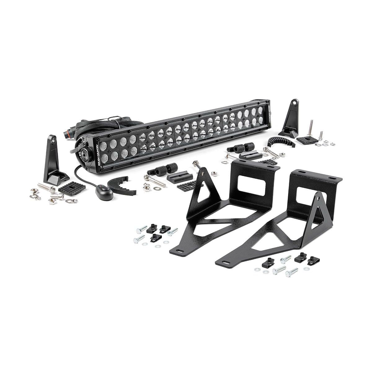 ROUGH COUNTRY LED Light Kit | Bumper Mount | 20" Black Dual Row | Ford F-250/F-350 Super Duty (05-07) | 70665