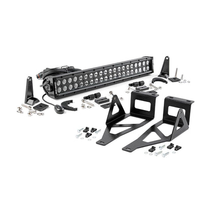 ROUGH COUNTRY LED Light Kit | Bumper Mount | 20" Black Dual Row | Ford F-250/F-350 Super Duty (05-07) | 70665