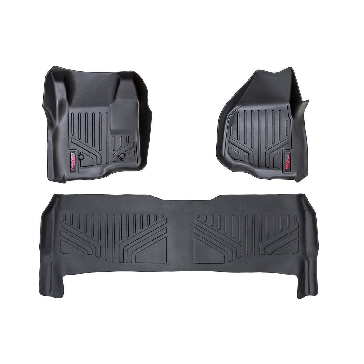 ROUGH COUNTRY Floor Mats | FR & RR | Depressed Pedal | Ford F-250/F-350 Super Duty (11-16) | M-51223